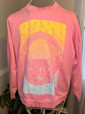 Roxy Pink Crewneck Sweatshirt Bubblegum Pink!